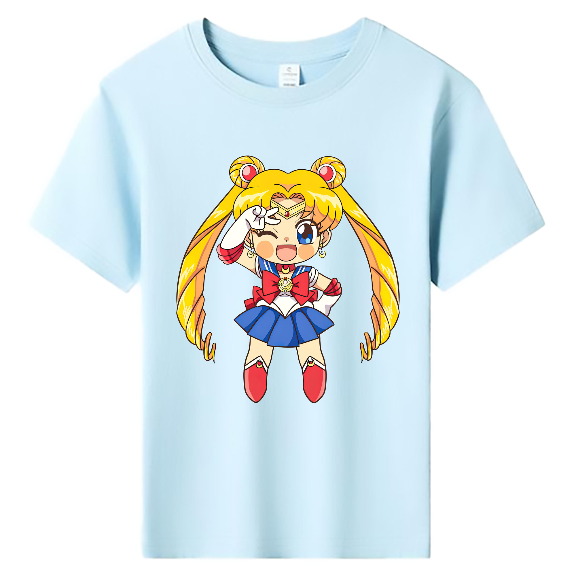 （画像用） 美少女戦士セーラームーン 月野 うさぎ つきの うさぎ Sailor Moon Tsukino Usagi 綿100％キッズTシャツ（フロントプリント）